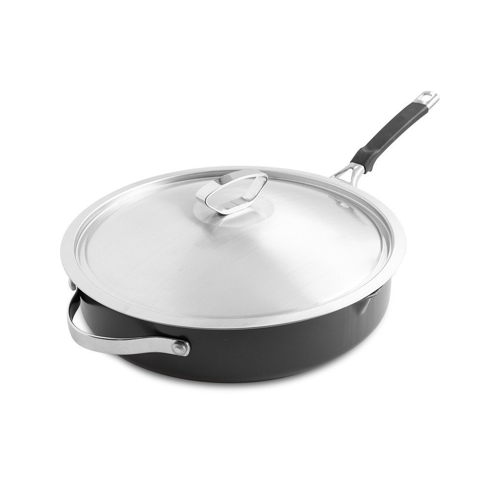 Verde 12 Inch Ceramic Nonstick Skillet and Lid View 1
