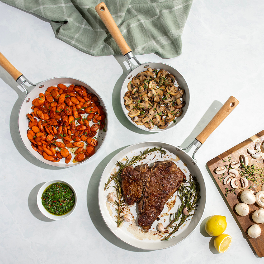 Cardamom™ 3 Piece Nonstick Frying Pan Set View 2