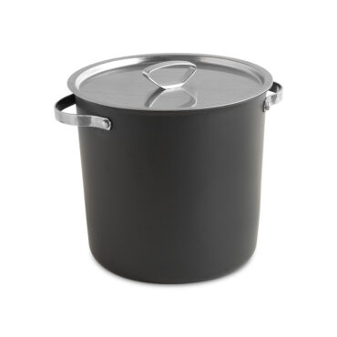 Nordic Ware Verde 12-quart aluminum stockpot with lid, green non-stick interior, stainless steel exterior