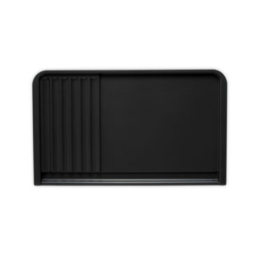 Nordic Ware Basalt dual-sided grill griddle, black cast aluminum with ribbed grill side and smooth griddle side