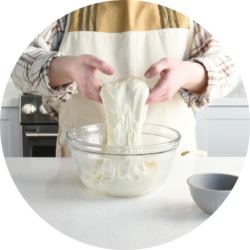 Make folds to strengthen dough
