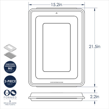 Nordic Ware Prism aluminum big sheet pan with clear lid, rectangular baking pan with geometric textured surface