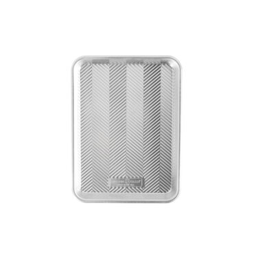 Nordic Ware Prism Quarter Sheet aluminum baking pan interior, rectangular with textured bottom surface