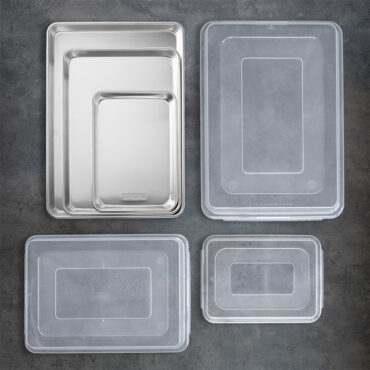 6pc Baking Sheets & Lids Set overhead on countertop
