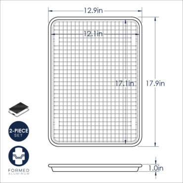 half sheet with grid dimensional drawing