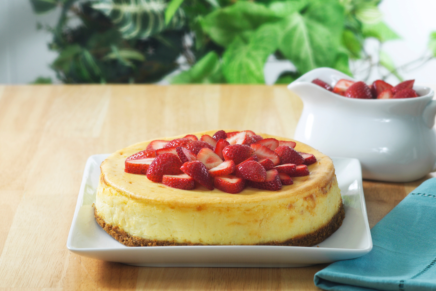 Classic Cheesecake with strawberries
