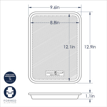 prep and serve grill tray dimensional drawing