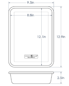 Dimensions of the Naturals® 9" x 13" Rectangular Cake Pan